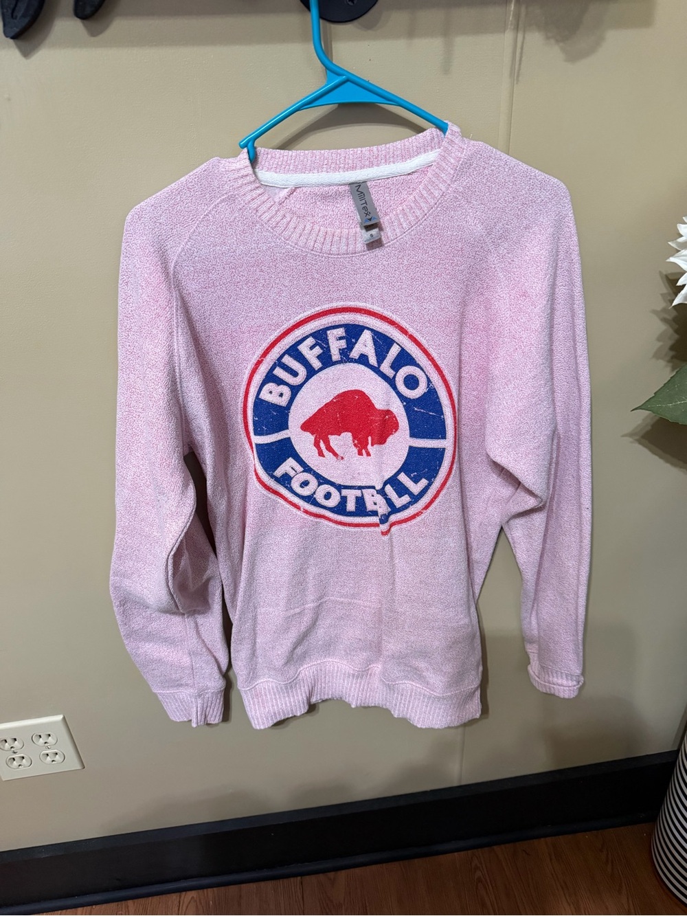 Vintage Havana Pink Buffalo Football Crew Sweatshirt